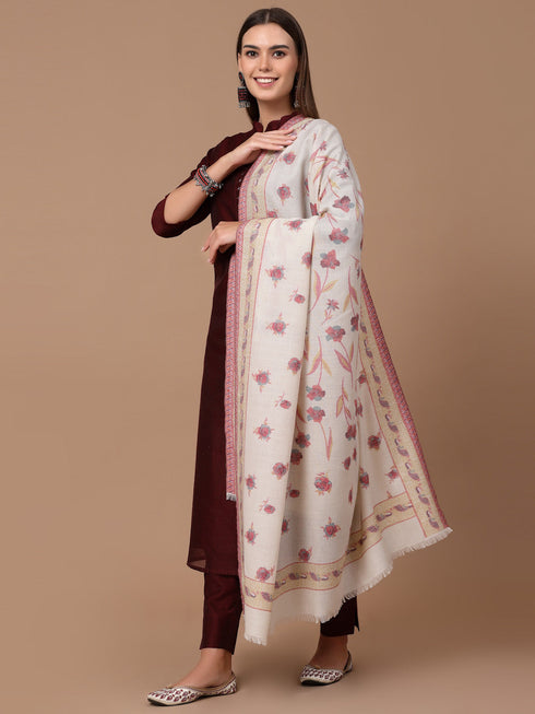 Women's Kani Floral Wool Shawl